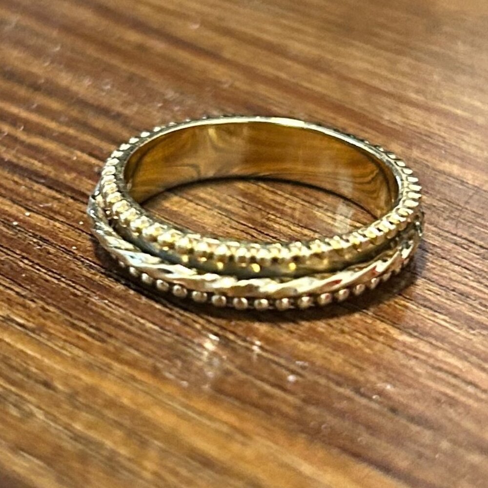 Chakra YGV 14KT Gold Vermeil Meditation Ring